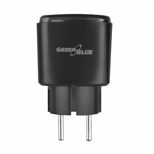 GreenBlue Remote-Controlled WiFi Outlet, Android/iOS/Alexa/Google Home, Timer, Wattmeter, Max 16A/3840W, GB735 B