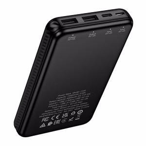 Hoco J165 -varavirtalähde 10000 mAh 2A, musta