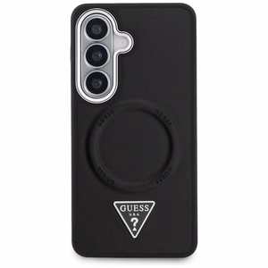 Guess Suojakuori Embossed Ring Triangle Logo MagSafe Samsung Galaxy S26:lle musta