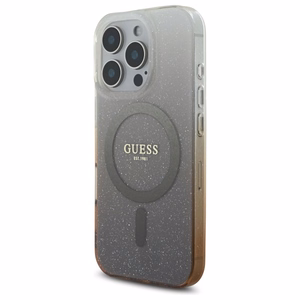Guess IML Glitter Gradient MagSafe Suojakuori iPhone 16 Pro:lle - ruskea
