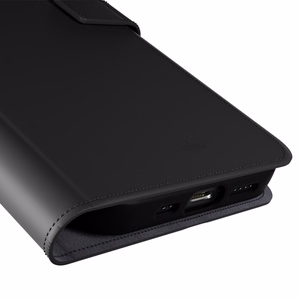 Puro Booklet Case with Flip and Wallet for iPhone 16e/17e - Black