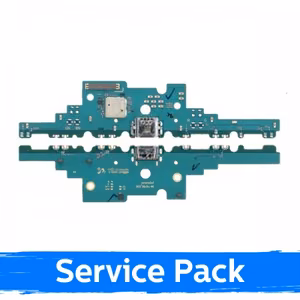 Latausportti yhteensopiva Samsung T976 / T970 Tab S7 Plus flex-kaapelilla / hopeinen (Service Pack)