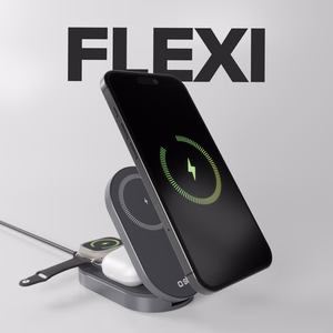 SBS 3-in-1 Foldable Wireless Charging Station QI2 MFI - Made for iPhone - Black