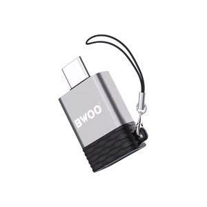 BWOO adapteri USB - USB-C harmaa OTG BZ-35