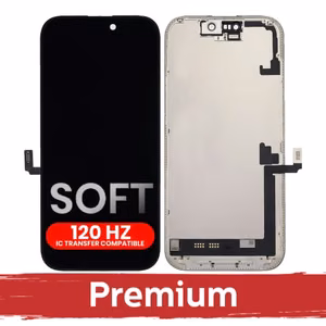 LCD-näyttö, yhteensopiva iPhone 17:n kanssa, musta (SOFT OLED / Stable 120Hz / Premium) *Itsediagnosoitava*