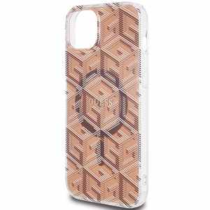 Guess IML GCube MagSafe Suojakuori iPhone 15 Plus / 14 Plus:lle - ruskea
