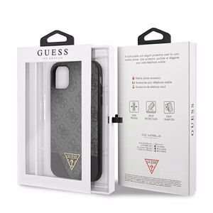 Guess 4G Triangle Collection suojakuori iPhone 11 6.1" / Xr:lle - harmaa