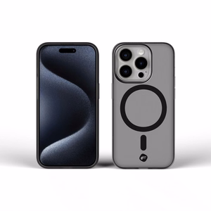 Suojakuori iPhone 16 PLUS:lle Forcell F-Protect Levels Dual Layer 4D MagSafe-yhteensopiva Military Drop-Test smoky black