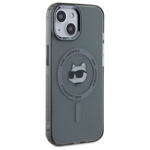 Karl Lagerfeld HC MagSafe IML Metal Choupette Head suojakuori iPhone 15 6.1:lle musta