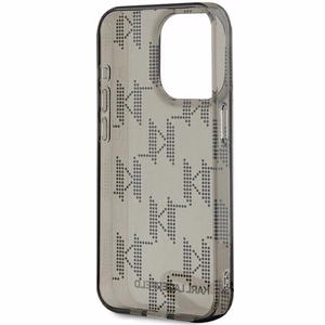 Karl Lagerfeld IML Mono KL Pattern & Cord Suojakuori iPhone 15 Prolle - musta