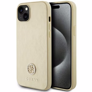 Guess GUHCP15MPS4DGPD iPhone 15 Plus 6,7 kultainen/kultainen kovakuori Strass Metal Logo