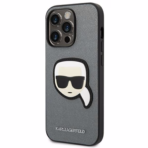 Karl Lagerfeld Saffiano Karl's Head Patch Kotelo iPhone 14 Pro - hopea - hopea