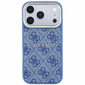 Guess Embossed 4G Classic MagSafe -suojakuori iPhone 17 Pro Max / 18 Pro Max -puhelimelle, sininen