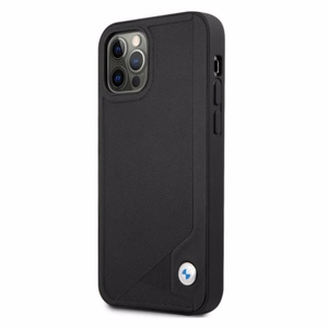 BMW Nahka Deboss kotelo iPhone 12 / iPhone 12 Pro - musta