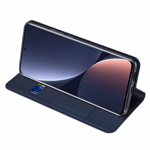 Dux Ducis Skin Pro kotelo Xiaomi 13 Pro lompakkoläppäkotelo jalustalla sininen