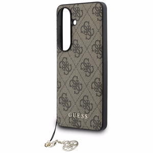 Guess Suojakuori 4G Classic Logo Charm MagSafe Samsung Galaxy S26 -puhelimelle ruskea