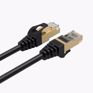 Orico PUG-C7 CAT7 10Gbps RJ45 Ethernet verkkokaapeli internet LAN pyöreä 0.5m - musta