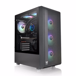Thermaltake S200 TG ARGB -tietokonekotelo, Midi Tower, musta