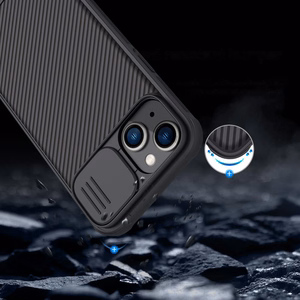 Nillkin CamShield Pro Case iPhone 14 Plus panssaroitu kansi kameran suojus vihreä
