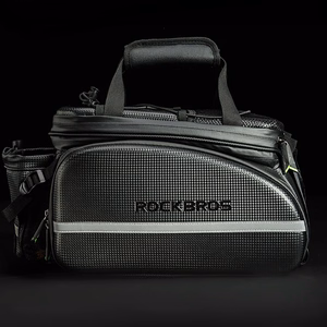 Rockbros A6-6 polkupyörän tavaratelinelaukku, 35 l, avattavilla taskuilla - musta