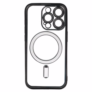 Metallic Magsafe Case for Iphone 15 Black