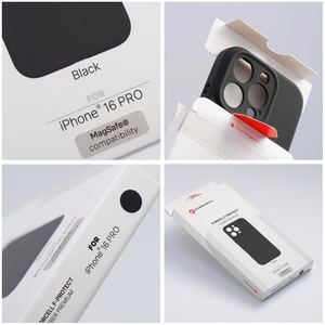 Forcell F-Protect Rubber Premium -suojakuori iPhone 17 -puhelimelle, MagSafe-yhteensopiva, musta