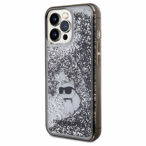 KARL LAGERFELD KLHCP13XLKCNSK Liquid Glitter C -suojakuori iPhone 13 Pro Maxille - läpinäkyvä