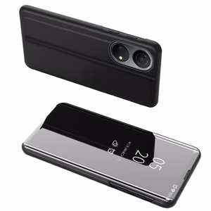 Clear View Case tapauksessa Honor X7 / Honor Play 30 Plus flip kansi musta
