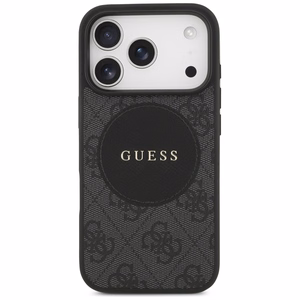 Guess 4G Circle Classic Logo MagSafe Suojakuori iPhone 17 Prolle - musta