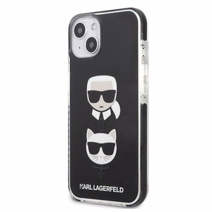 Karl Lagerfeld Karl&Choupette Head kotelo iPhone 13:lle - Musta