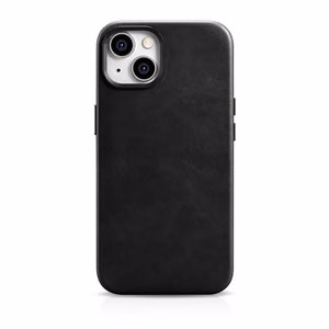 iCarer Öljyvaha Premium Nahkakotelo iPhone 14 Plus Magneettinen nahkakotelo MagSafe musta (WMI14220703-BK)