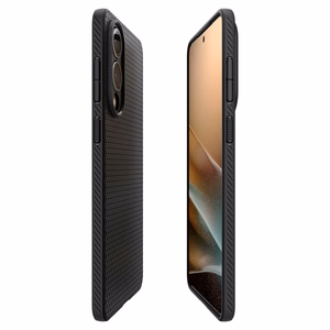 Spigen Liquid Air Suojakuori Samsung Galaxy S25 Edge:lle - musta