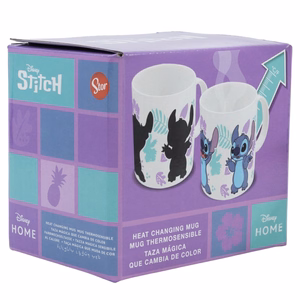 Disney Stitch & Angel -väriä vaihtava keramiikkamuki lahjapakkauksessa, 325 ml