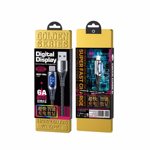 WEKOME WDC-166 Sakin Series USB-A–Lightning-lataus- ja datakaapeli, 1 m, 6 A, Tarnish -värinen