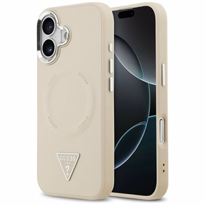 GUESS Triangle Logo MagSafe -suojakuori iPhone 17 - beige