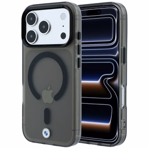BMW Sign Frosted IML & MetalL Logo MagSafe suojakuori mallille iPhone 17 Pro Max / 18 Pro Max – musta