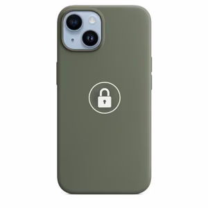 Puhelimen suojakuori "Silicone Case v2" iPhone 14 Plus:lle / Olive / pakkauksessa