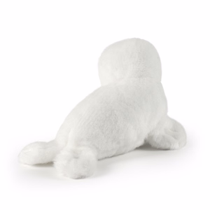 Rappa ympäristöystävällinen realistinen valkoinen hyljepehmolelu, 25 cm