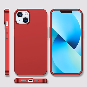 Joyroom 360 Full Case front and back cover for iPhone 13 + tempered glass screen protector red (JR-BP927 red)