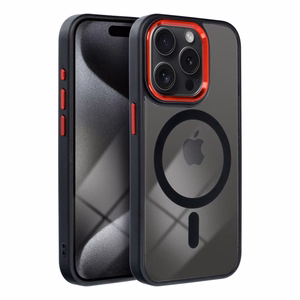 Suojakuori iPhone 17 AIR:lle Color Edge Mag Cover yhteensopiva MagSafe musta-punainen