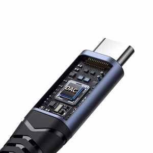 Joyroom SY-C03 USB-C - 2x USB-C 2in1 DAC sovitin - musta