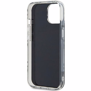 DKNY IML Ruudullinen Mono-kuvio Suojakuori iPhone 15 Plus / 14 Plus:lle - musta