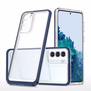 Kirkas 3in1 Kotelo Samsung Galaxy S21 + 5G (S21 Plus 5G) Kehys Gel Cover Sininen