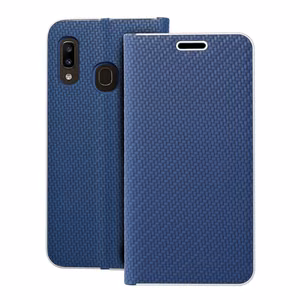 Lompakkokuori Samsung A20e:lle Luna Book Carbon sininen