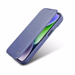 iCarer CE Premium Nahka Folio Case iPhone 14 Pro Max Magneettinen Flip Nahka Folio Case MagSafe Light Purple (WMI14220716-LP)