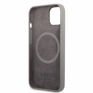 Guess GUHMP13MSPLG iPhone 13 6.1" harmaa/harmaa kova Suojakuori Silicone Logo Plate MagSafe