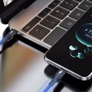Dudao L3CC USB-C - USB-C 60W 2m Punottu kaapeli - musta