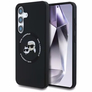 Karl Lagerfeld Suojakuori Samsung S25 Pluslle KLHMS25MSKCHTCK (Magneettinen Silikoninen Double Heads) Musta