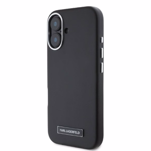 Karl Lagerfeld FW Metal Plate MagSafe Suojakuori iPhone 16:lle - Musta