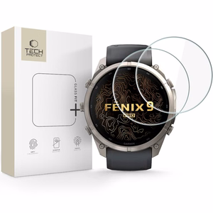 Tech-Protect Glass Fit+ -karkaistut suojalasit laitteelle Garmin Fenix 9 Pro 51 mm, 2 kpl